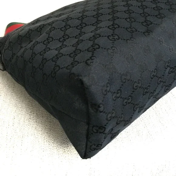 Authentic Gucci unisex messenger bag black monogram canvas - Picture 11 of 16